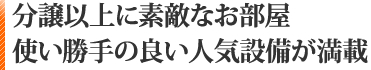 分譲以上に素敵なお部屋